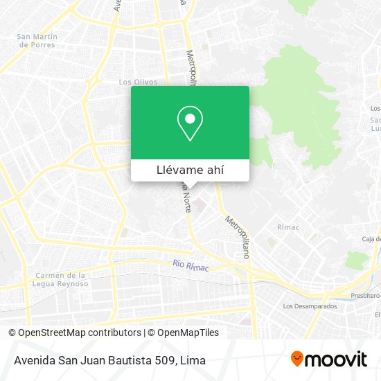 Mapa de Avenida San Juan Bautista 509