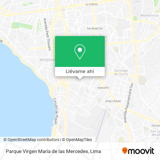 Mapa de Parque Virgen María de las Mercedes