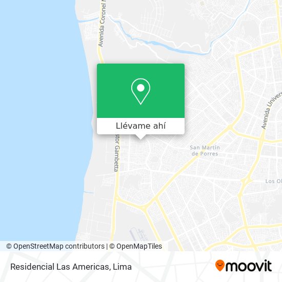 Mapa de Residencial Las Americas