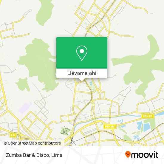 Mapa de Zumba Bar & Disco