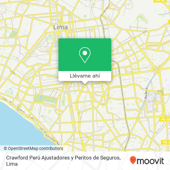 Mapa de Crawford Perú Ajustadores y Peritos de Seguros