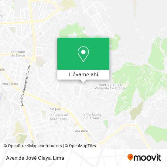 Mapa de Avenida José Olaya