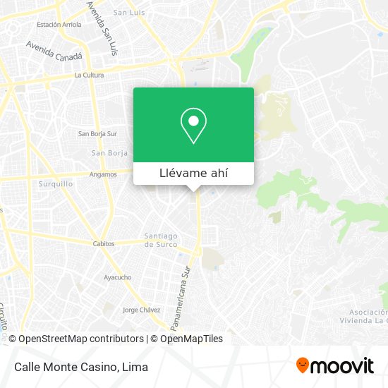 Mapa de Calle Monte Casino