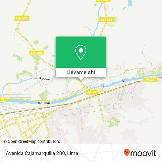 Mapa de Avenida Cajamarquilla 280