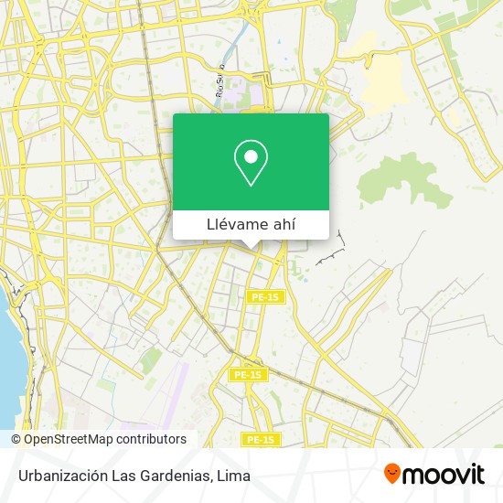 Mapa de Urbanización Las Gardenias