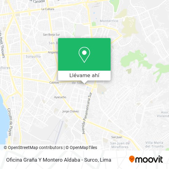 Mapa de Oficina Graña Y Montero Aldaba - Surco