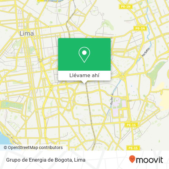 Mapa de Grupo de Energia de Bogota