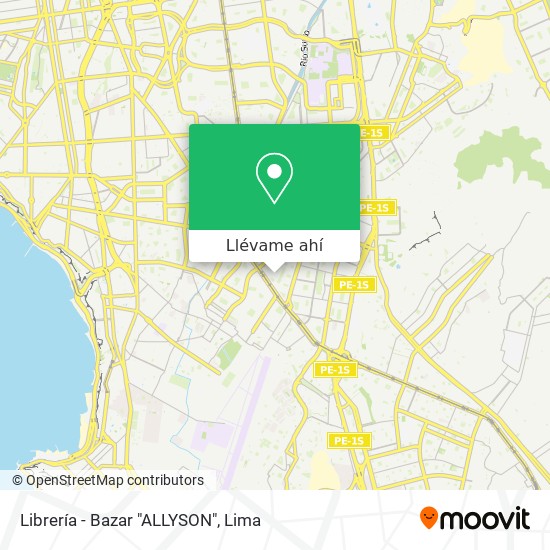 Mapa de Librería - Bazar "ALLYSON"