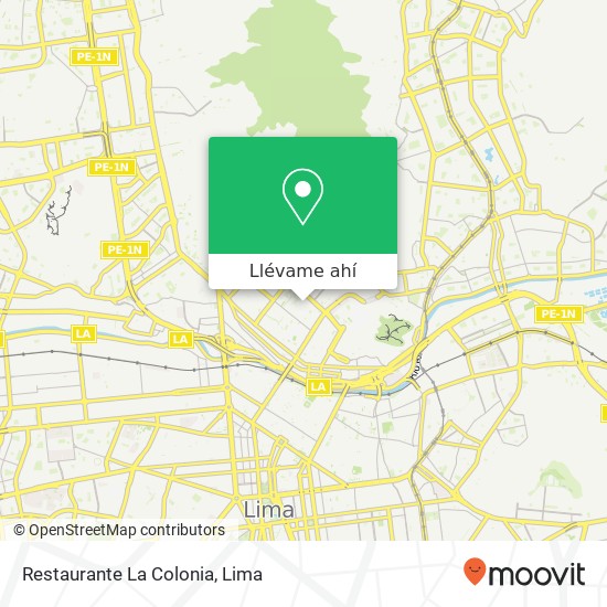 Mapa de Restaurante La Colonia