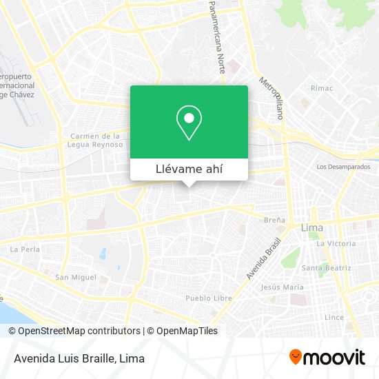 Mapa de Avenida Luis Braille