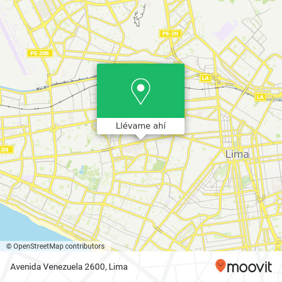 Mapa de Avenida Venezuela 2600