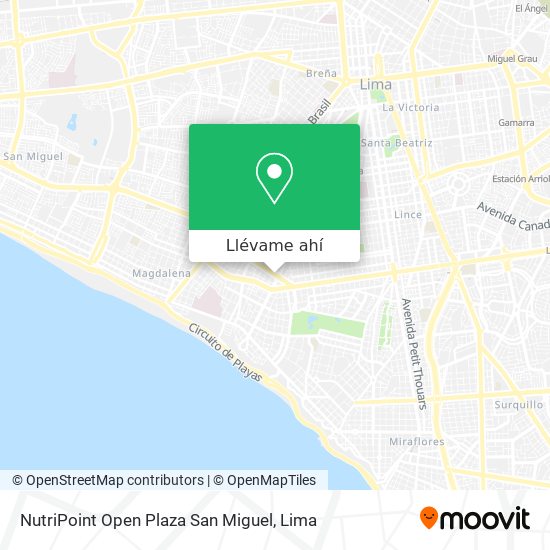 Mapa de NutriPoint Open Plaza San Miguel