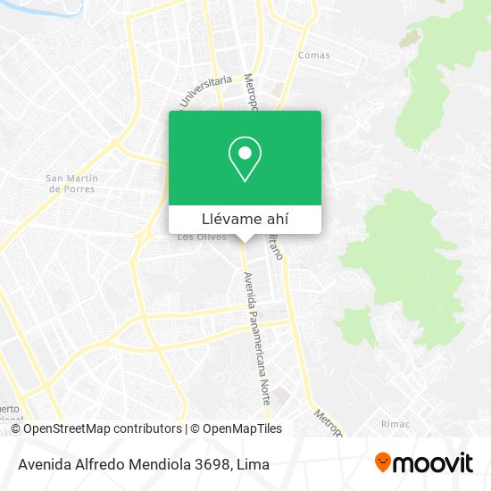 Mapa de Avenida Alfredo Mendiola 3698