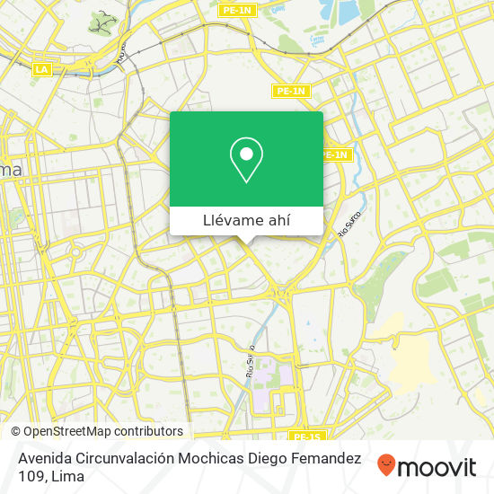 Mapa de Avenida Circunvalación Mochicas Diego Femandez 109