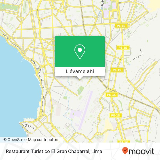 Mapa de Restaurant Turistico El Gran Chaparral