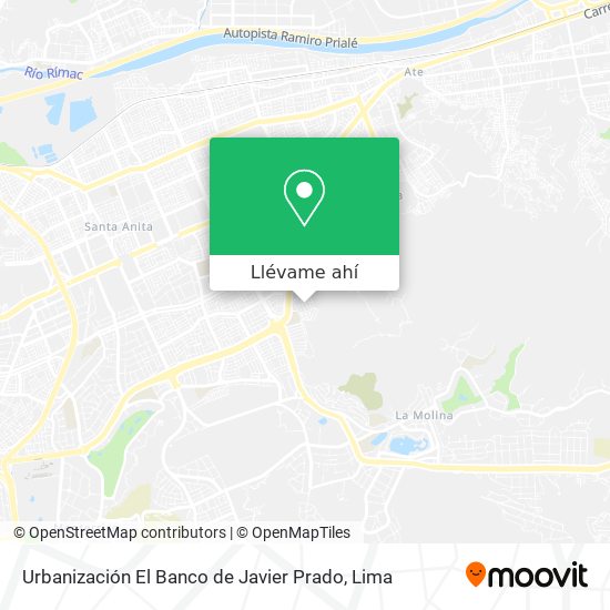 Mapa de Urbanización El Banco de Javier Prado