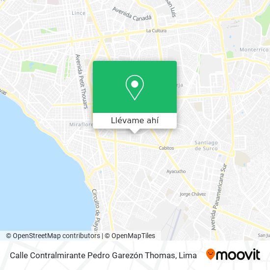 Mapa de Calle Contralmirante Pedro Garezón Thomas