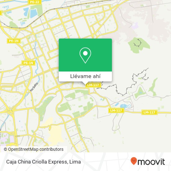Mapa de Caja China Criolla Express