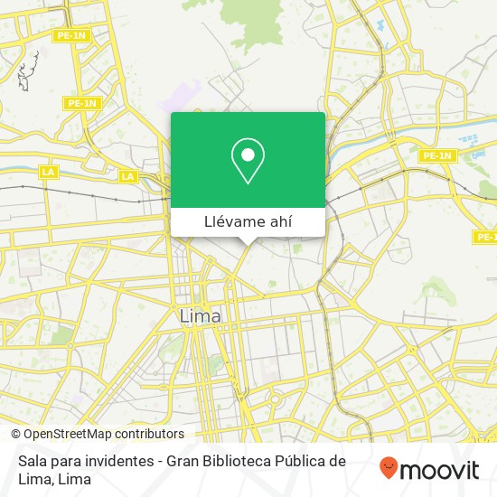 Mapa de Sala para invidentes - Gran Biblioteca Pública de Lima