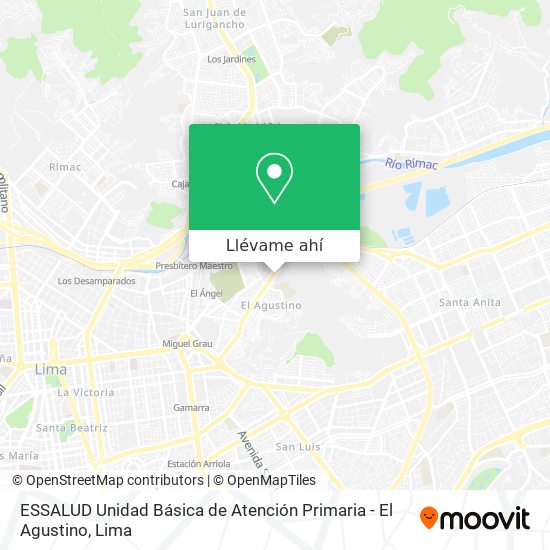 Mapa de ESSALUD Unidad Básica de Atención Primaria - El Agustino