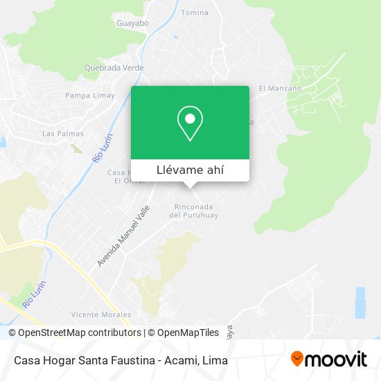 Mapa de Casa Hogar Santa Faustina - Acami