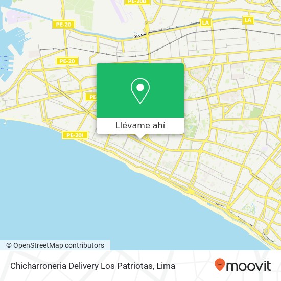 Mapa de Chicharroneria Delivery Los Patriotas