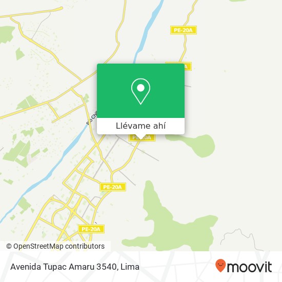 Mapa de Avenida Tupac Amaru 3540