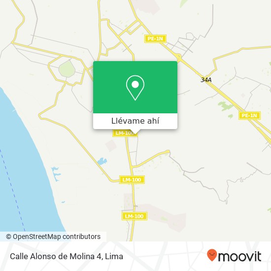 Mapa de Calle Alonso de Molina 4