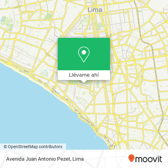 Mapa de Avenida Juan Antonio Pezet