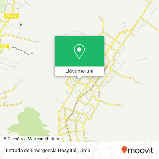 Mapa de Entrada de Emergencia Hospital.