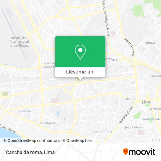 Mapa de Cancha de roma