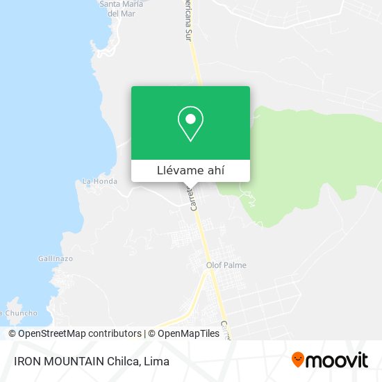 Mapa de IRON MOUNTAIN Chilca