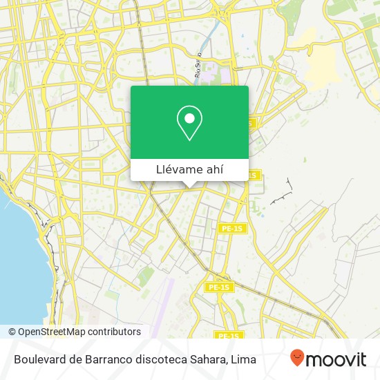 Mapa de Boulevard de Barranco discoteca Sahara