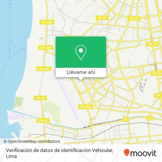 Mapa de Verificación de datos de identificación Vehicular
