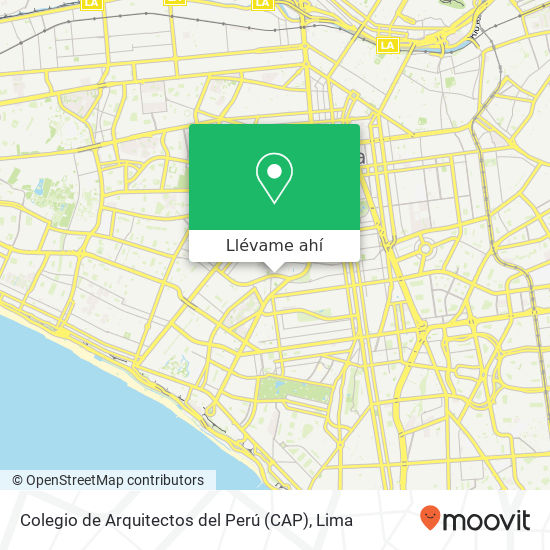 Mapa de Colegio de Arquitectos del Perú (CAP)