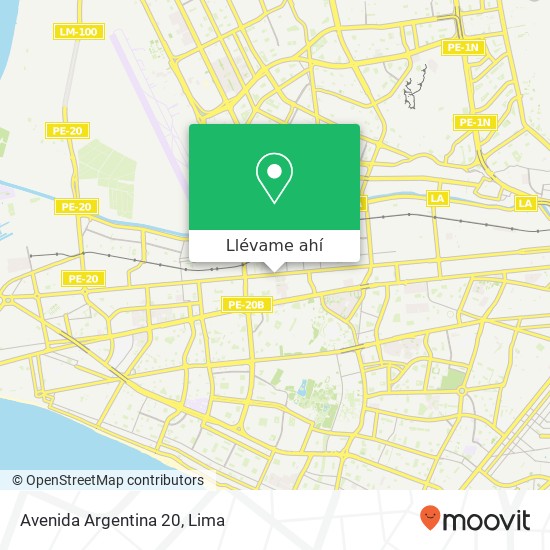 Mapa de Avenida Argentina 20
