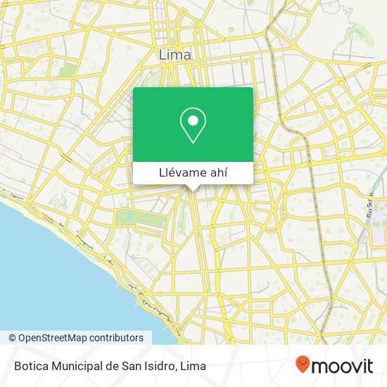 Mapa de Botica Municipal de San Isidro