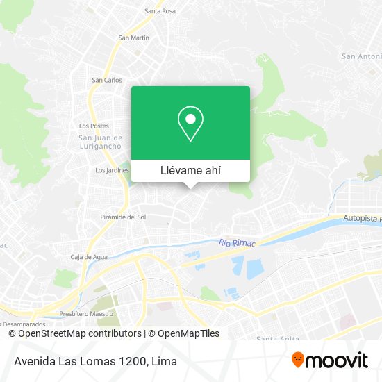 Mapa de Avenida Las Lomas 1200