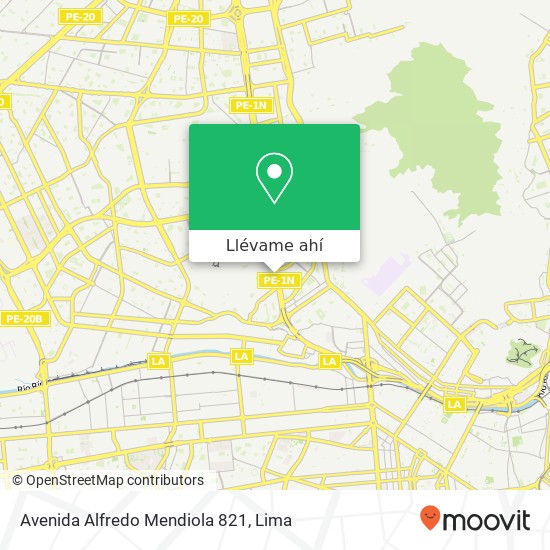 Mapa de Avenida Alfredo Mendiola 821