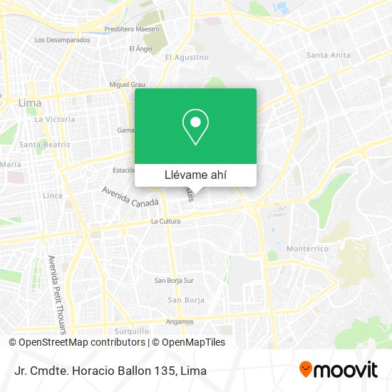 Mapa de Jr. Cmdte. Horacio Ballon 135