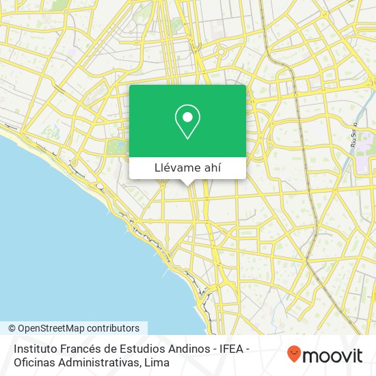 Mapa de Instituto Francés de Estudios Andinos - IFEA - Oficinas Administrativas