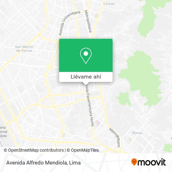 Mapa de Avenida Alfredo Mendiola
