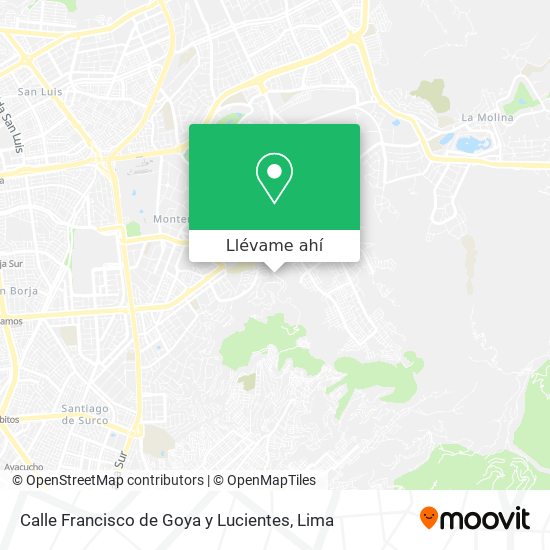 Mapa de Calle Francisco de Goya y Lucientes