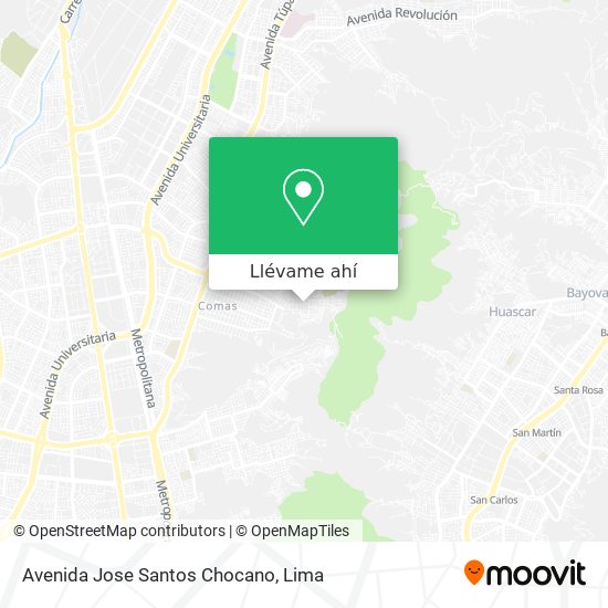 Mapa de Avenida Jose Santos Chocano
