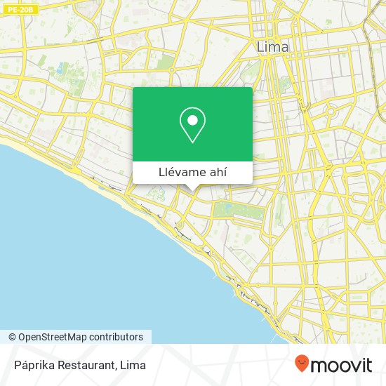 Mapa de Páprika Restaurant