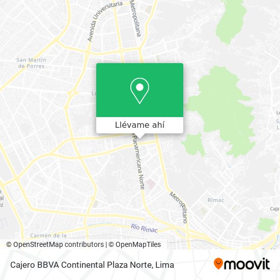 Mapa de Cajero BBVA Continental Plaza Norte