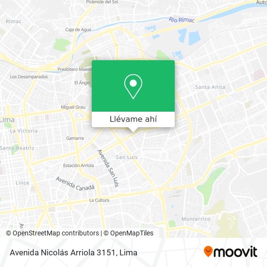 Mapa de Avenida Nicolás Arriola 3151