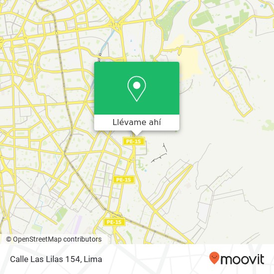 Mapa de Calle Las Lilas 154