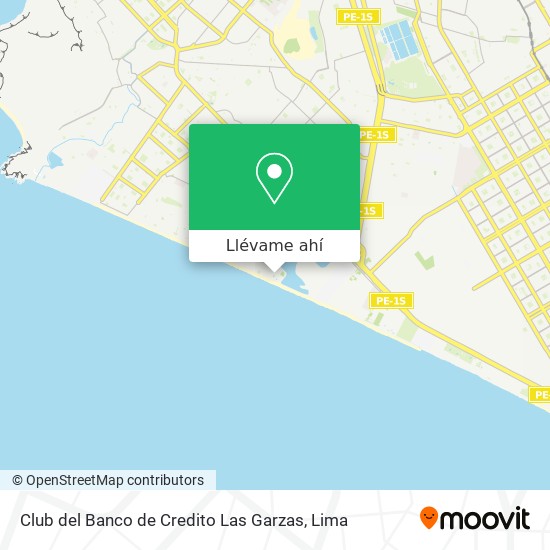 Mapa de Club del Banco de Credito Las Garzas
