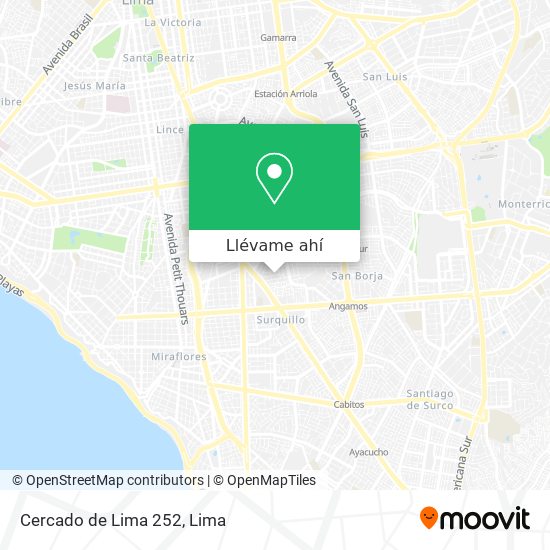 Mapa de Cercado de Lima 252